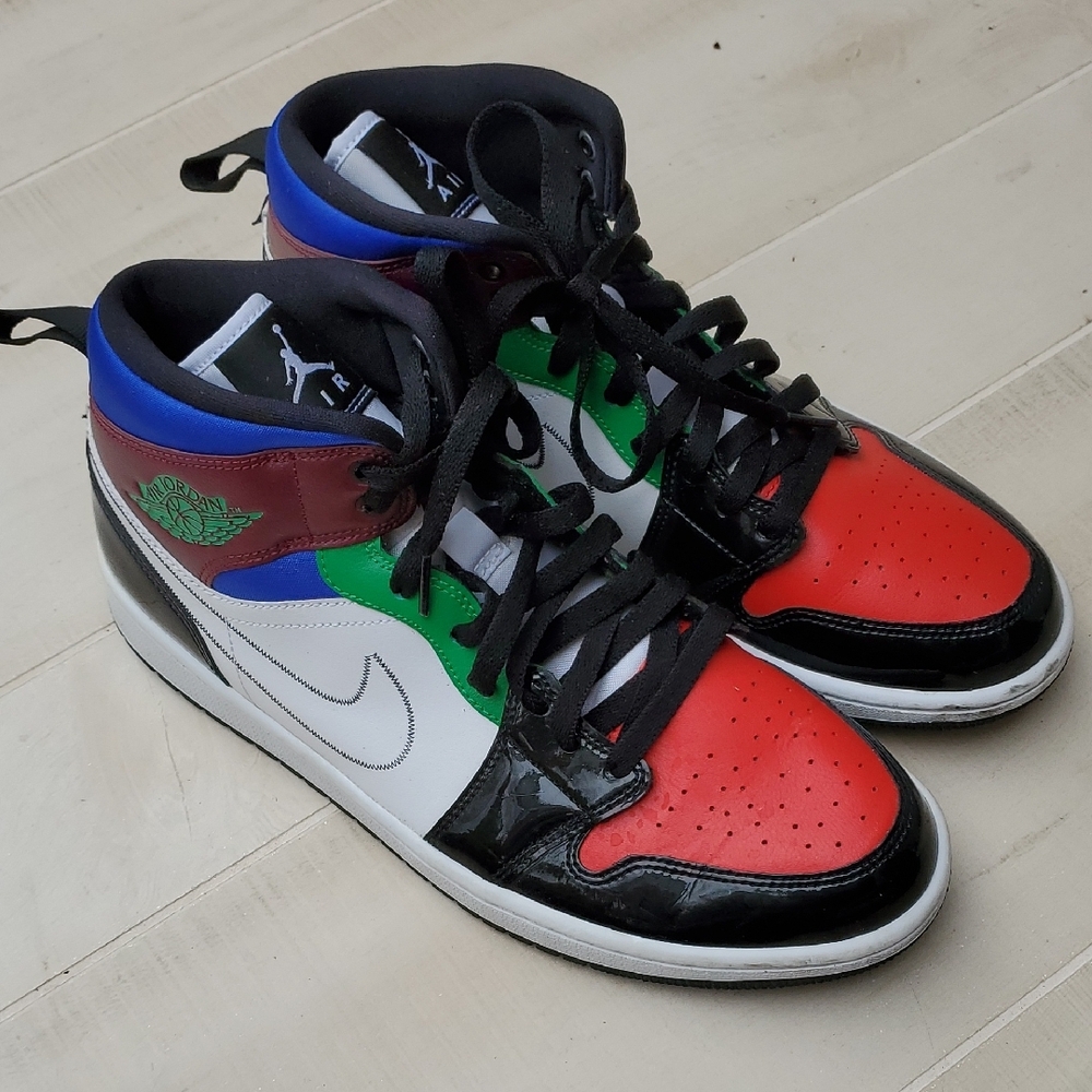 Air Jordan Multicolor High-Top Sneakers - Picture 2 of 8